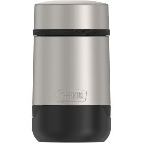 Thermos Stainless Steel Food Jar with folding Spoon, Matte Steel, 18 Ounce - Thermos