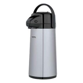 Thermos Glass Vacuum Insulated Pump Pot, 2 quart, Metallic Gray - Thermos