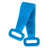 Silicone Back Scrubber Belt For Shower Exfoliating Foaming Body Wash Strap Brush Bristles Massage Dots - Blue