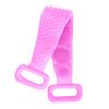 Silicone Back Scrubber Belt For Shower Exfoliating Foaming Body Wash Strap Brush Bristles Massage Dots - Purple