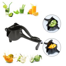 RAINBEAN Manual Citrus Juicer;  Hand Press Lemon Squeezer;  Heavy Duty Juice Metal Aluminum Alloy Squeezer for Lime Orange Apple Fruit (Black) - black
