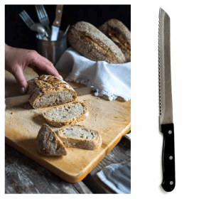 8" Serrated Slicing Bread Knife Stainless Steel Carving Blade Sharp Kitchen Cook - Generic
