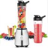 5 Core Portable Blender Powerful Personal Mini Kitchen Appliances w 20 Oz Travel Bottle Licuadora Portatil for Frozen Fruit Smoothie Milkshake Ice - 5