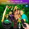 USB LED Star Night Light Music Starry Water Wave LED Projector Light Bluetooth Projector Sound-Activated Projector Light Decor - Black