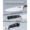 Cooks Standard Kitchen Chef's Knife 8-inch, High Carbon Stainless Steel German Blade Steel Sharp Kitchen Knife, Ergonomic Handle, Black - Cooks Standa