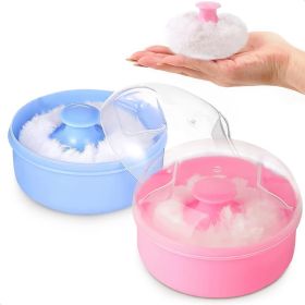 Baby Powder Container with Puff 2Pcs Body Powder Puff with Handle Travel Kit Makeup Puffs for Powder - Vikrom