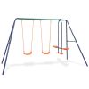 Swing Set with 4 Seats Orange - Orange