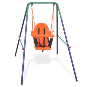 Toddler Swing Set with Safety Harness Orange - Orange