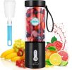 Portable Blender Smoothies Fruit Vegetable Juicer Machine USB Rechargeable Mixer - Black