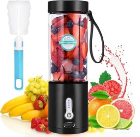 Portable Blender Smoothies Fruit Vegetable Juicer Machine USB Rechargeable Mixer - Black