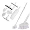 Tub And Tile Scrubber Cleaning Brush With Long Handle Length Adjustable Rod Shower Cleaning Brush With Sponge Hard Bristles Gap Brush - 8 In 1