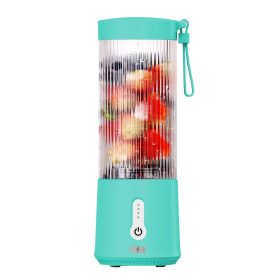 15.2OZ Portable Fruit Blender with 6 Blades Rechargeable Juice Cup for Shakes Smoothies Juice Personal Mini Fruit Mixer for Outdoor Gym Office - Blue