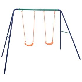 Swing Set with 2 Seats Steel - Orange