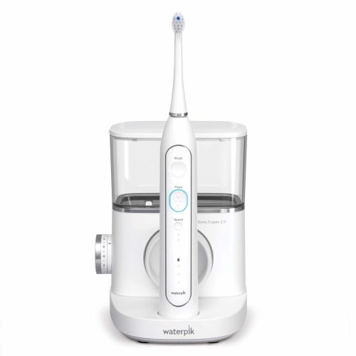 Waterpik Sonic-Fusion 2.0 Professional Flossing Toothbrush, Electric Toothbrush and Water Flosser Combo In One, White - white