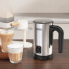 300ml milk heater 450W electric milk foam, cold sparkling chocolate mixer, cold / hot latte cappuccino 360¬∞, rotating base removable hot and cold foa