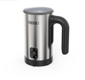 300ml milk heater 450W electric milk foam, cold sparkling chocolate mixer, cold / hot latte cappuccino 360¬∞, rotating base removable hot and cold foa