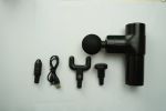 Massage Gun for Home Gym Fascial Gun Muscle Massager with 4 Massage Heads and Carry Bag Black - as Pic