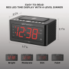 Emerson SmartSet Wireless Charging, Dual Alarm Clock Radio, 1.4' Red LED Display, Temperature Sensor, CKSW0555 - Emerson Radio