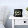 SHARP Digital Atomic Clock, Atomic Accuracy, Date, Temperature, Black Case, LCD Display - Sharp