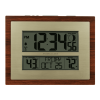 BHG Cherry Finish Modern Digital Atomic Clock with Temperature, W86111 - Better Homes & Gardens