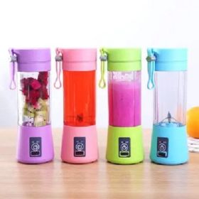 Mini blender for shakes and smoothies, USB Rechargeable Juicer Cup Fruit Baby Food Mixing Machine with 6 Blades Powerful Motor - Purple
