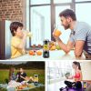 Portable Electric Juicer Cup Fruit Blender Maker Bottle Mixer USB Rechargeable - Black