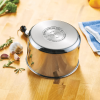 Classic Series 2qt Stainless Steel Double Boiler and Saucepan with Lid Silver - Silver