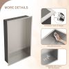 Brushed Stainless Steel Wall Shower  Niche , Double Recessed Shower Shelf for Bathroom - 20"x12" - Stytle1