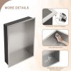 Brushed Stainless Steel Wall Shower  Niche , Double Recessed Shower Shelf for Bathroom - 18"x14" - Stytle1
