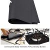 4-Pack Reusable Nonstick Stovetop Burner Protector Liner - black