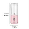 Electric Portable Juicer Household Usb Rechargeable Juice Machine Small Portable Juicer 500ml ABS Plastic 889 - 6-leaf Blade-White