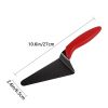 1pc; Cake Server; Stainless Steel Pizza Shovel; Black Red Cake Knife Cake Cutter; Pizza Pie Server; Kitchen Baking Tool; Household Item - Red