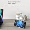 USB mini fan cartoon handheld fan portable desktop charging home electric fan gift - Pocket Generation 6-[White Deer]] - 138*78*28mm