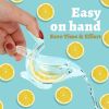 2PCS Manual Lemon Juicer, Acrylic Manual Lemon Slice Squeezer, Portable Transparent Fruit Juicer - transparent