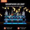 VEVOR LED Lighted Liquor Bottle Display Bar Shelf RF & App Control 30" 3-Step - Default