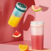 Summer Essentials Portable Juicer Cup Cooking Cup USB Wireless Electric Juicer Cup 300ML6 Knife Head - Pink