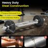 Strength Training Triceps Bar with Knurled Handles for Squats/Deadlifts/Shrugs - Silver - 700 lbs