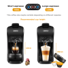 70ml Capsule Coffee Machine Automatic Espresso Machine 19Bar Extraction French Drip Mocha Italian Epresso, touch sensing 1450W - PSH1A-BK