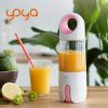 Fruit Juicer Blender Juice Cup Mini Electric USB Portable Rechargeable Travel High Quality 480ml 4 Blades - Blue
