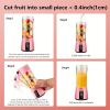1pc 380ML Portable Blender With 6 Blades Rechargeable USB ; Personal Size Blender For Shakes And Smoothies; Traveling Fruit Veggie Juicer Cup - Pink