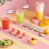 Summer Essentials Portable Juicer Cup Cooking Cup USB Wireless Electric Juicer Cup 300ML6 Knife Head - Pink