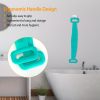 Silicone Back Scrubber Belt For Shower Exfoliating Foaming Body Wash Strap Brush Bristles Massage Dots - Green
