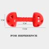 2 Pairs Mushroom Shape Toy Dumbbell Plastic Dumbbell with Bell- Dance/Gymnastics - Default