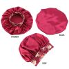 Satin Bonnet Silk Bonnet, Hair Bonnet for Sleeping - Coffee