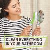 Scrub Brush Set of 3pcs Green Cleaning Shower Scrubber with Ergonomic Handle and Durable Bristles Scrub Brushes for Cleaning Bathroom Shower Tile Kitc