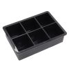 1pc Ice Cube Trays With Lid; Food Grade Silicone 6 Grid Ice Cube Mold; Flexible Easy Release Square Shaped Ice Maker; Kitchen Gadgets - 6 Ice Trays Wi