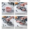 1 Set Of Aluminum Alloy Burger Machine; Round Non-stick Cook Patty Burger Meat Beef Barbecue Burger Press; Patty Machine Mold; Kitchen Gadgets - Silve