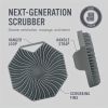 2pcs Natural Silicone Body Brush for Exfoliating and Massage - Soft Scrubber for Shower and Bath - Black - 2pcs