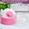 Baby Powder Container with Puff 2Pcs Body Powder Puff with Handle Travel Kit Makeup Puffs for Powder - Vikrom