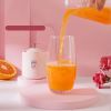 Electric Portable Juicer Household Usb Rechargeable Juice Machine Small Portable Juicer 500ml ABS Plastic 889 - 6-leaf Blade-Pink